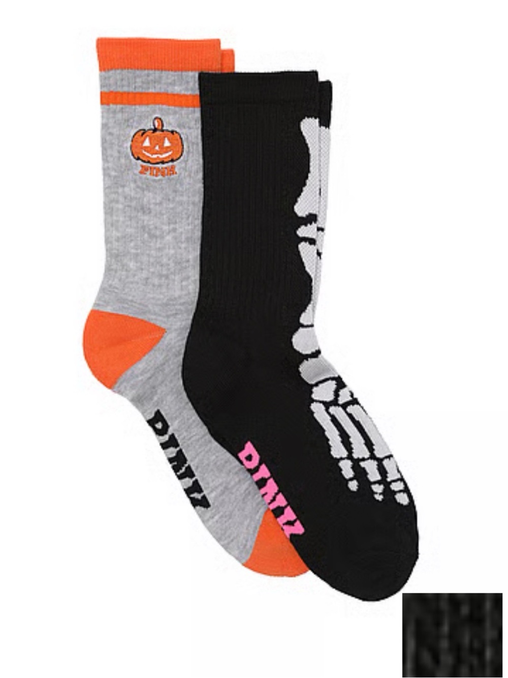 Victoria's Secret PINK 2 Pack Crew  Socks/ 2 Quarter Socks Set  One Size